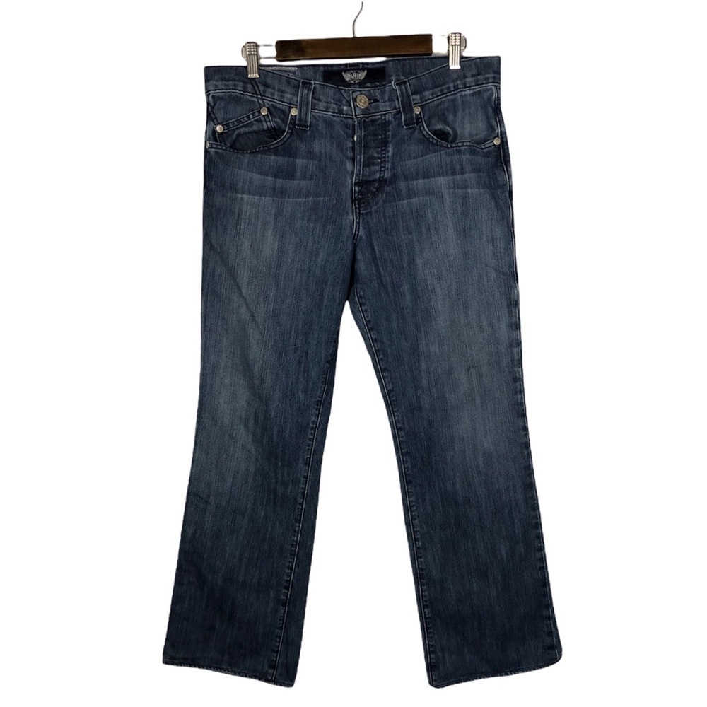 Rock & Republic Dark Wash Button Fly Straight Leg Jeans 34
